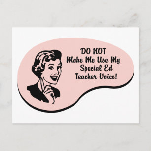Special Ed Teacher Voice Postcard