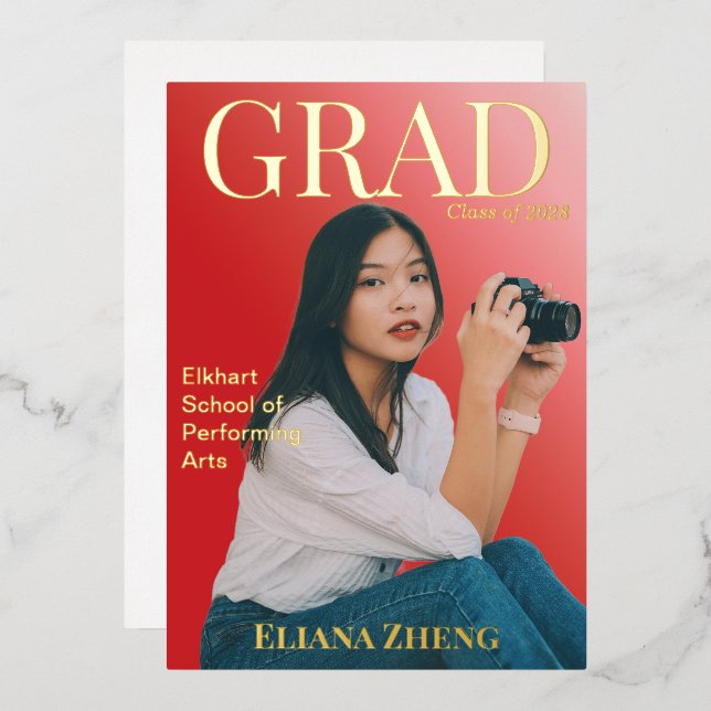 Special Edition Magazine Graduation Announcement (Front/Back)