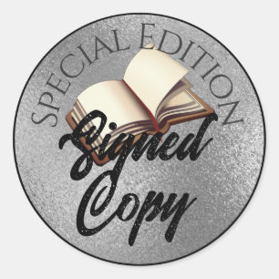 Special Edition Signed Copy Silver Classic Round Sticker