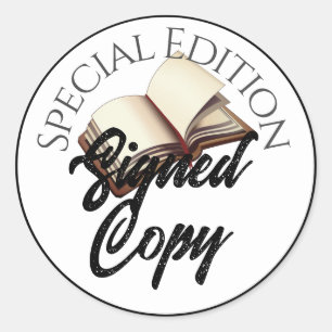 Special Edition Signed Copy White Classic Round Sticker