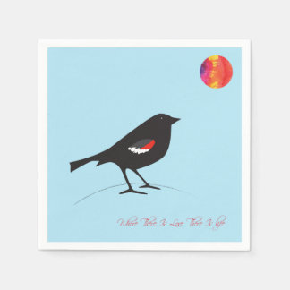 Special edition Tricolored black bird Napkin