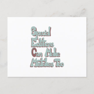 Special Editions Can Make Mistakes Too Holiday Postcard