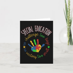 Special Education And Autism Awareness Teacher  Card