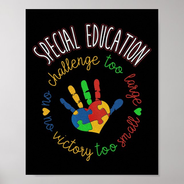 Special Education And Autism Awareness Teacher  Poster (Front)