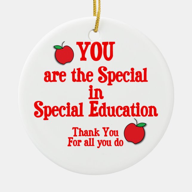Special Education Appreciation Ceramic Tree Decoration (Front)