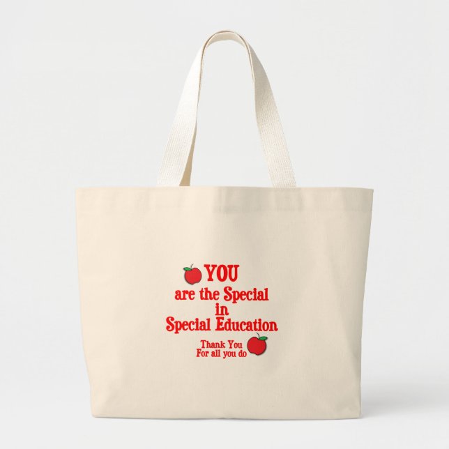Special Education Appreciation Large Tote Bag (Front)