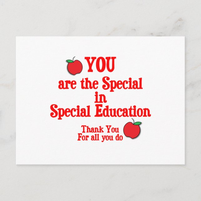 Special Education Appreciation Postcard (Front)
