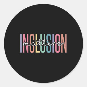 Special Education Autism Awareness Teacher Inclusi Classic Round Sticker