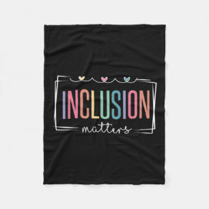 Special Education Autism Awareness Teacher Inclusi Fleece Blanket