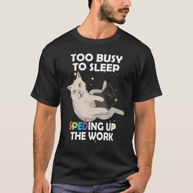 Special Education Cat With Computer Teacher Sped E T-Shirt (Front)