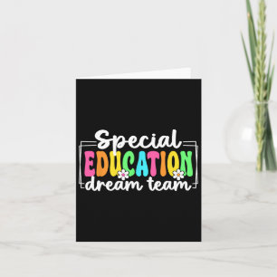 Special Education Dream Team Back To School Sped T Card
