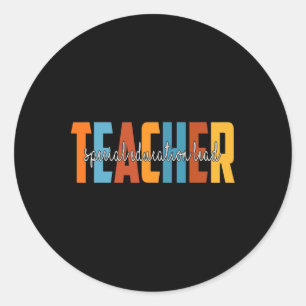 Special Education Lead Teacher Autumn Love Fall Th Classic Round Sticker