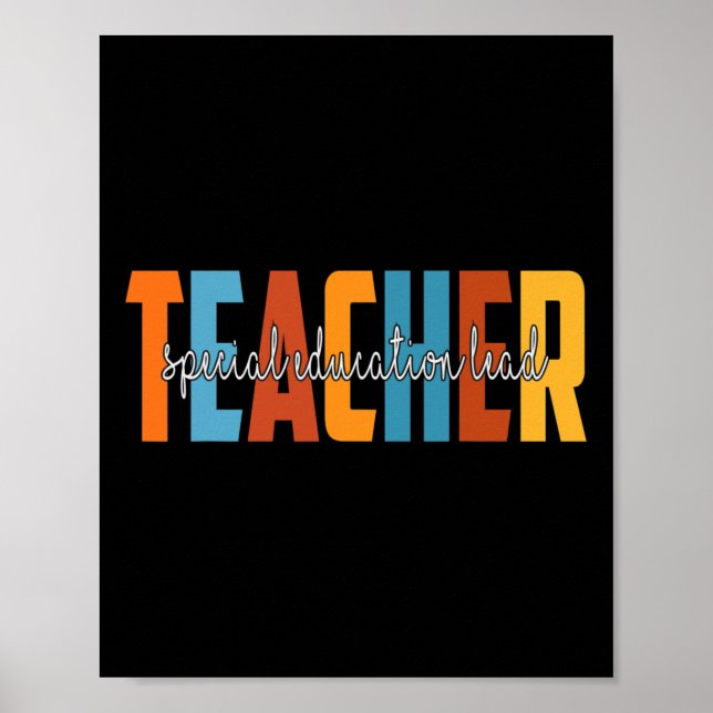 Special Education Lead Teacher Autumn Love Fall Th Poster (Front)