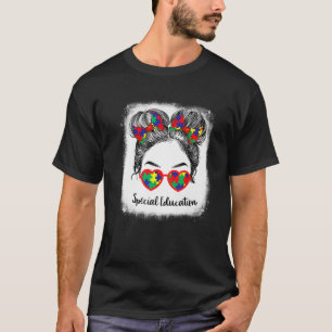 Special Education Life Sped Messy Bun Hair Teacher T-Shirt