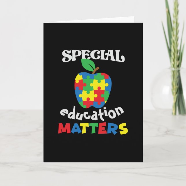 Special Education Matters - Cute Teacher Card (Front)