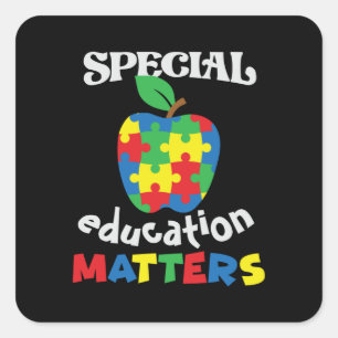 Special Education Matters - Cute Teacher Square Sticker