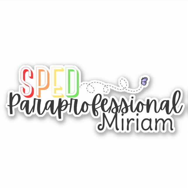 Special Education Para with Custom Name  (Front)