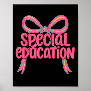Special Education Rainbow Bow Suprt Team Sped Teac Poster