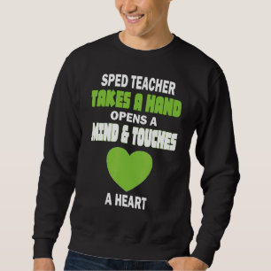 Special Education Sped Teacher Takes A Hand Opens Sweatshirt