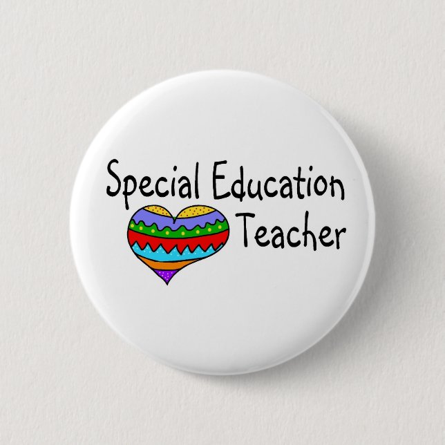 Special Education Teacher 6 Cm Round Badge (Front)