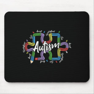 Special Education Teacher Autism Accept Understand Mouse Mat