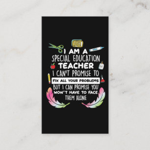 Special Education Teacher Autistic Awareness Encou Business Card
