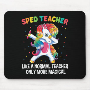 Special Education Teacher Dabbing Unicorn Byck To Mouse Mat