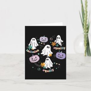 Special Education Teacher Halloween Pumpkin Ghost Card