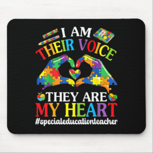 Special Education Teacher I Am Their Voice They Ar Mouse Mat