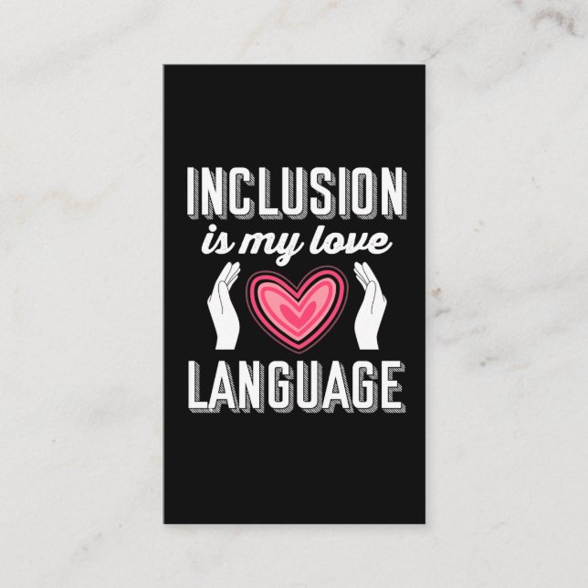 Special Education Teacher Inclusion Awareness Business Card (Front)