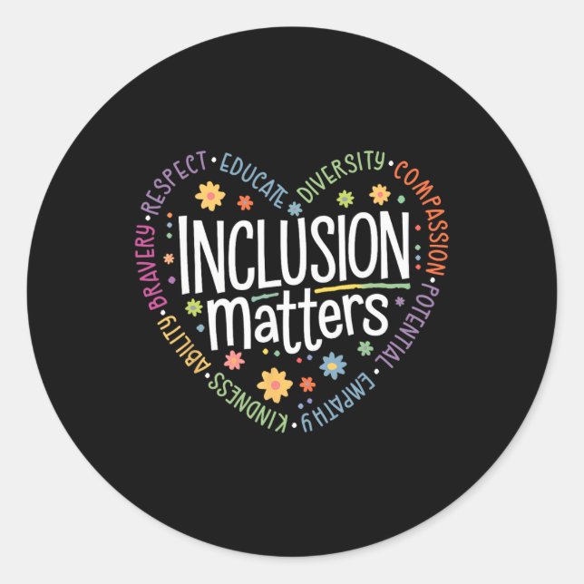 Special Education Teacher Inclusion Problems Autis Classic Round Sticker (Front)