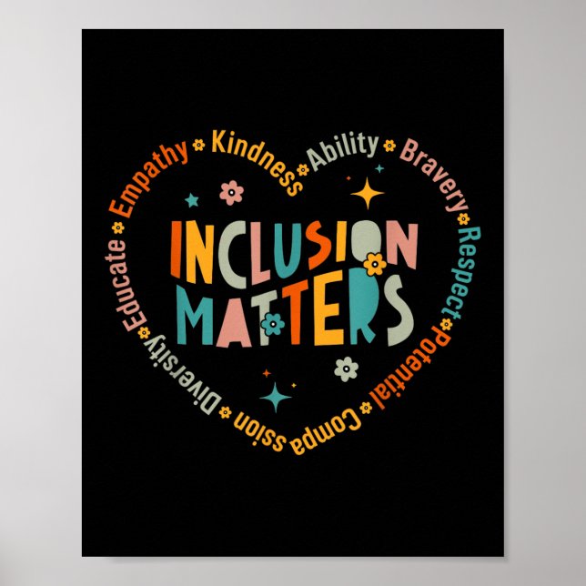 Special Education Teacher Inclusion S Autism Aware Poster (Front)