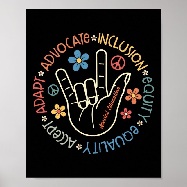 Special Education Teacher Inspirational Sped Teach Poster (Front)