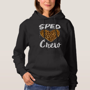 Special Education Teacher Leopard Special Ed Crew Hoodie