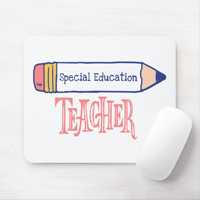 Special Education Teacher Pencil Design Mouse Mat (With Mouse)
