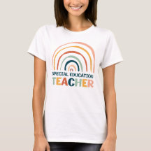 Special Education teacher retro colours boho rainb
