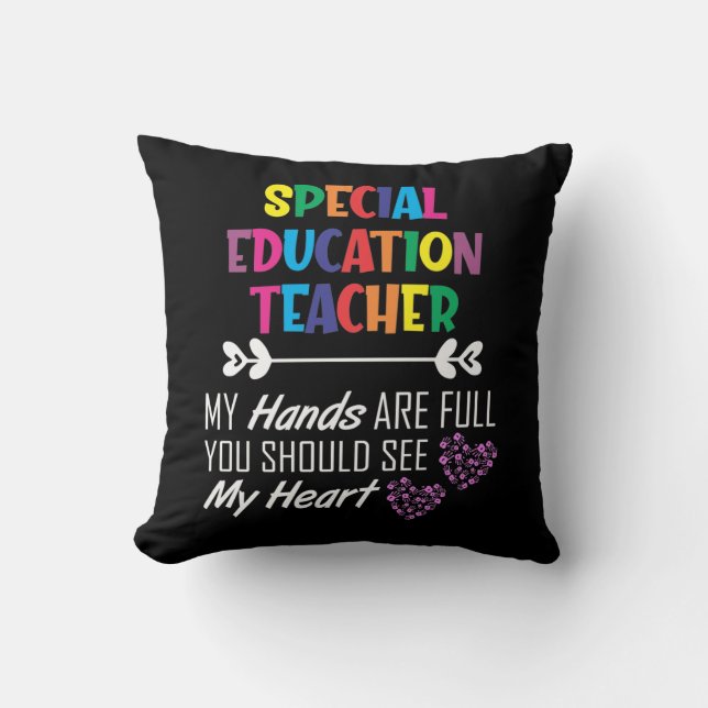 Special Education Teacher School Educator Teaching Cushion (Front)