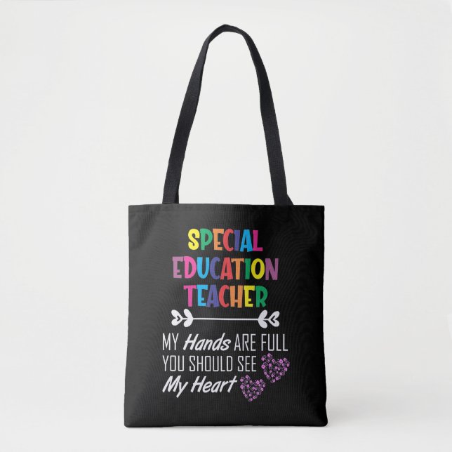 Special Education Teacher School Educator Teaching Tote Bag (Front)