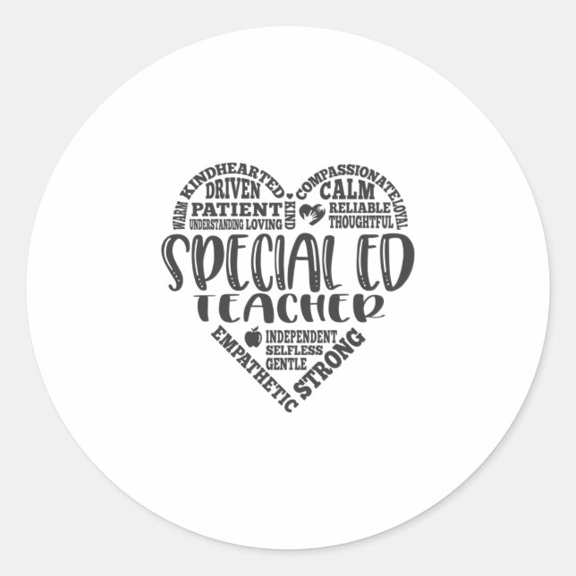 Special education teacher, SPED teacher Classic Round Sticker (Front)