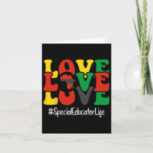 Special Educator Love Groovy Women Black History M Card