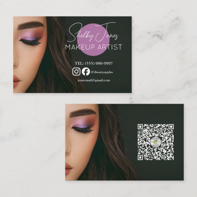 special effect costume Makeup Artist MUA photo Business Card (Front/Back)