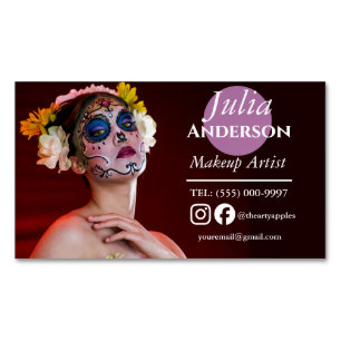 special effect costume Makeup Artist MUA photo Magnetic Business Card