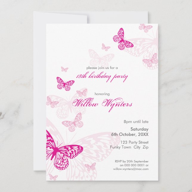 SPECIAL EVENT INVITES :: butterflies 1P (Front)