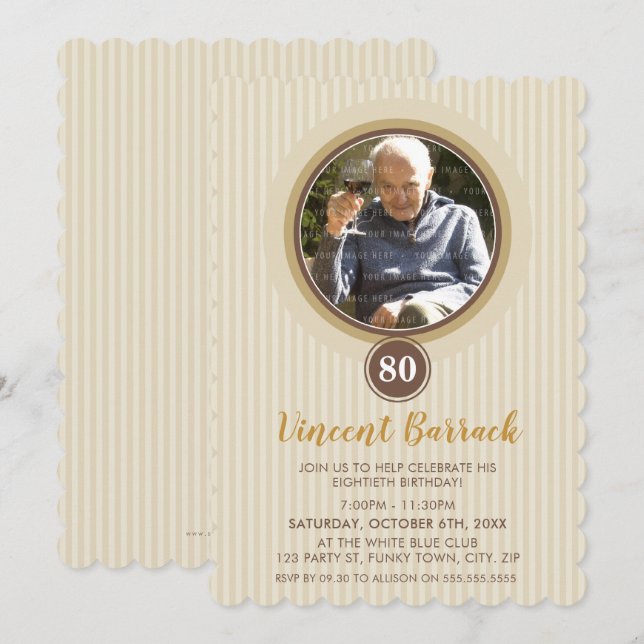 SPECIAL EVENT INVITES lovely photo spot gold (Front/Back)