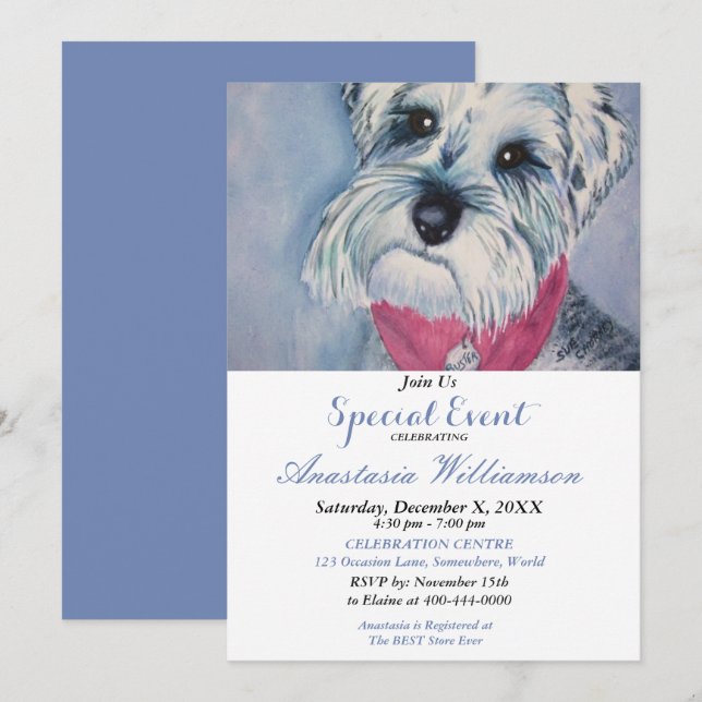SPECIAL EVENT PARTY INVITATION (Front/Back)