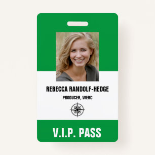 SPECIAL EVENT V.I.P. PASS - Photo I.D. Badge ID Badge