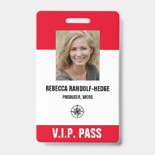 SPECIAL EVENT V.I.P. PASS - Photo I.D. ID Badge