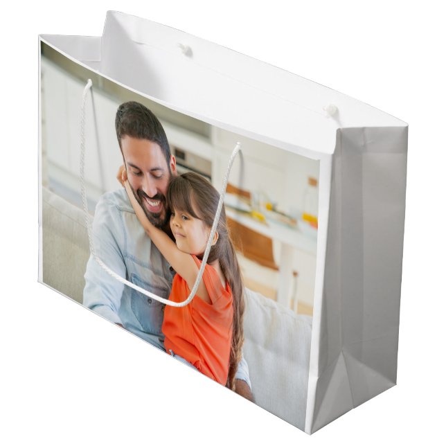 Special Family Photo Large Gift Bag (Front Angled)