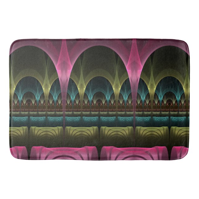 Special Fantasy Pattern Abstract Colourful Fractal Bath Mat (Front)