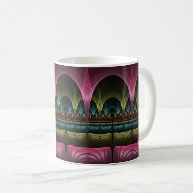 Special Fantasy Pattern Abstract Colourful Fractal Coffee Mug (Front Right)